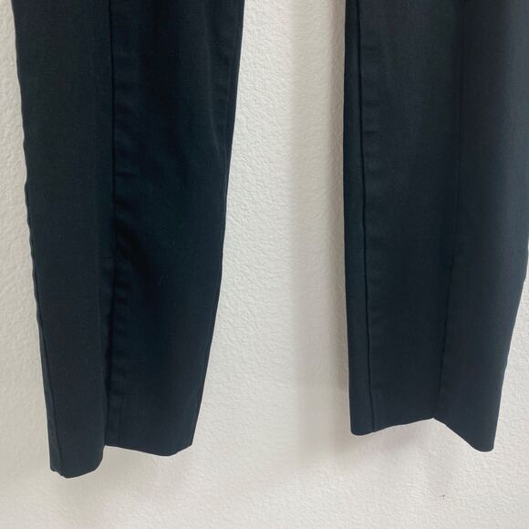 Old Navy Black Pixie Pants Size 12 High Rise Taper Split Hem Cotton/Rayon 32/29 - Picture 6 of 16
